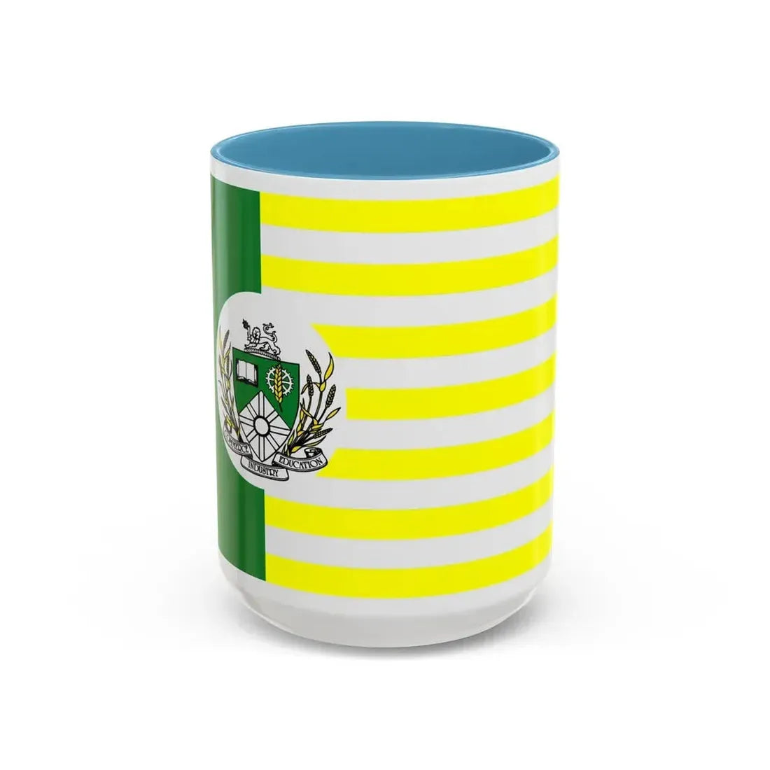Flag of Saskatoon Canada - Accent Coffee Mug 15oz Light Blue - Go Mug Yourself