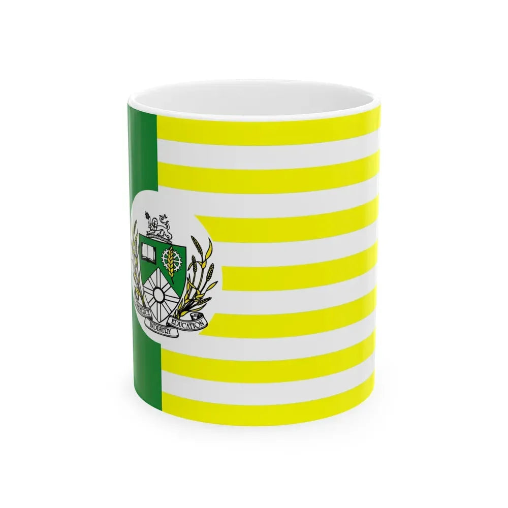 Flag of Saskatoon Canada - White Coffee Mug 11oz - Go Mug Yourself