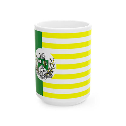 Flag of Saskatoon Canada - White Coffee Mug-15oz-Go Mug Yourself