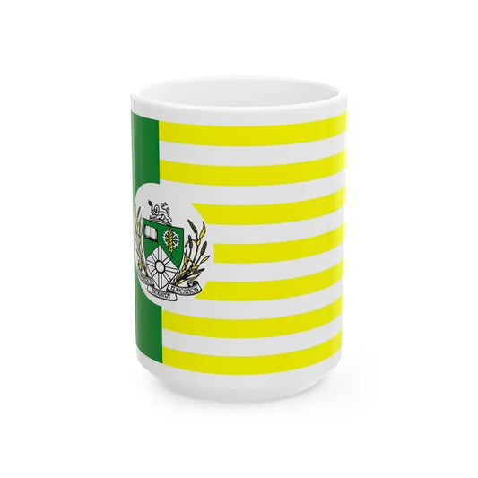 Flag of Saskatoon Canada - White Coffee Mug 15oz - Go Mug Yourself