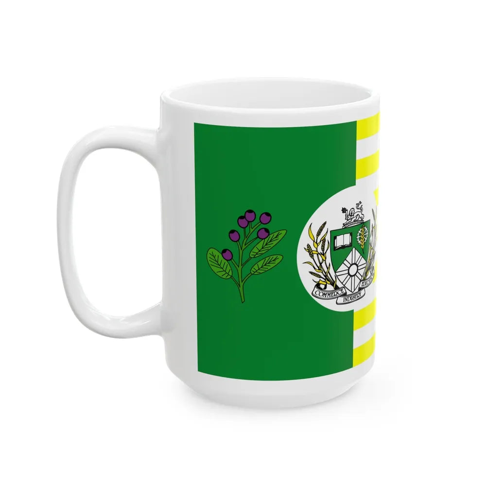 Flag of Saskatoon Canada - White Coffee Mug-Go Mug Yourself