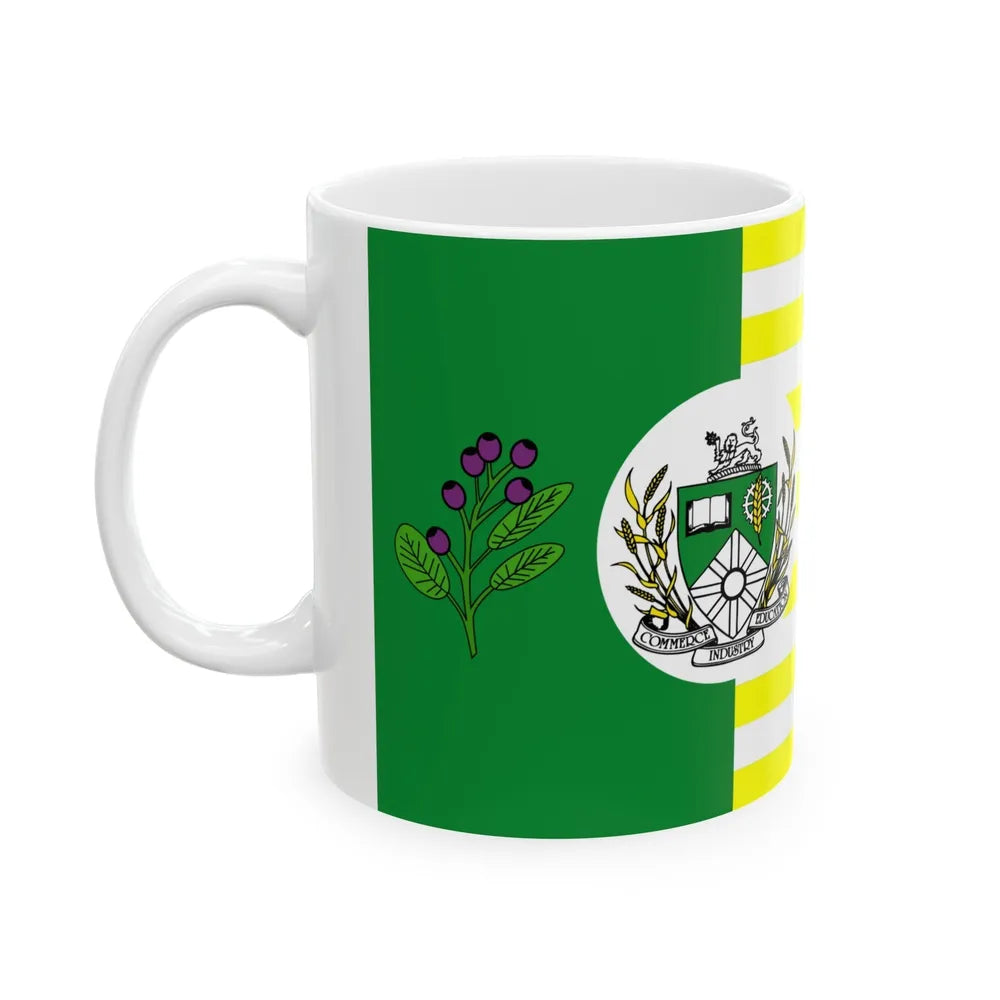 Flag of Saskatoon Canada - White Coffee Mug-Go Mug Yourself