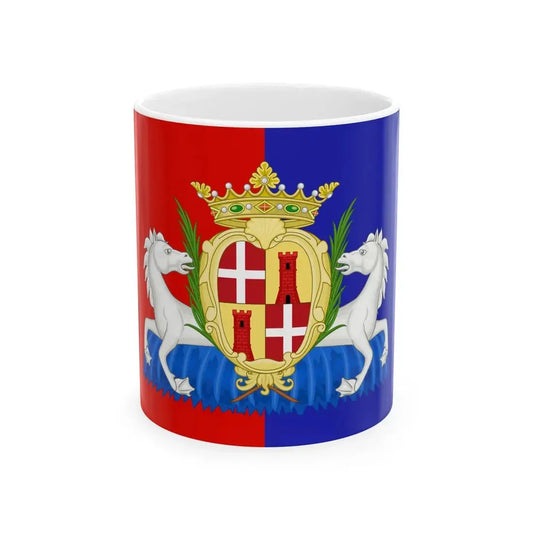 Flag of Sassari (Italy) White Coffee Mug 11oz - Go Mug Yourself