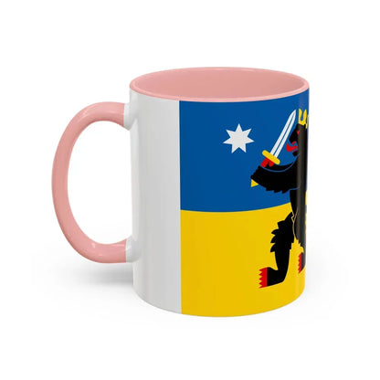 Flag of Satakunta Finland - Accent Coffee Mug - Go Mug Yourself