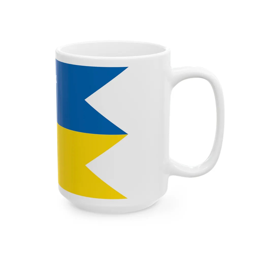 Flag of Satakunta Finland - White Coffee Mug-Go Mug Yourself