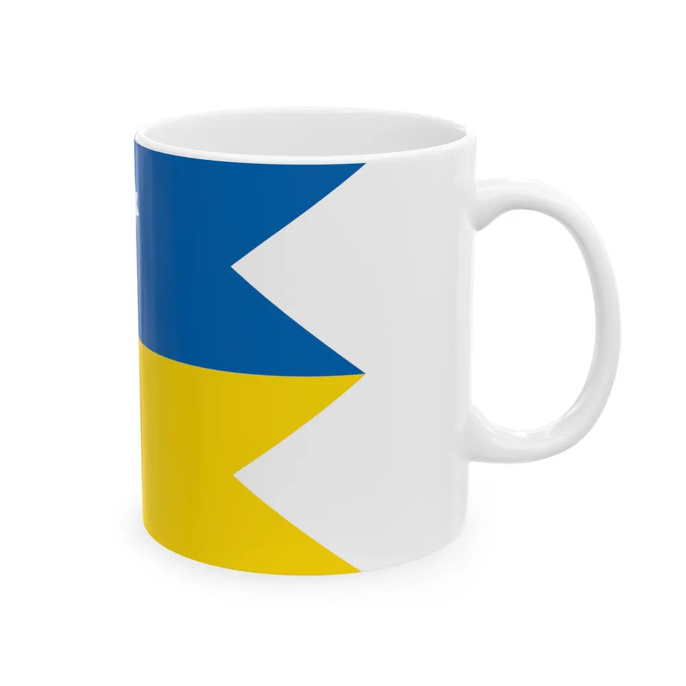 Flag of Satakunta Finland - White Coffee Mug-Go Mug Yourself