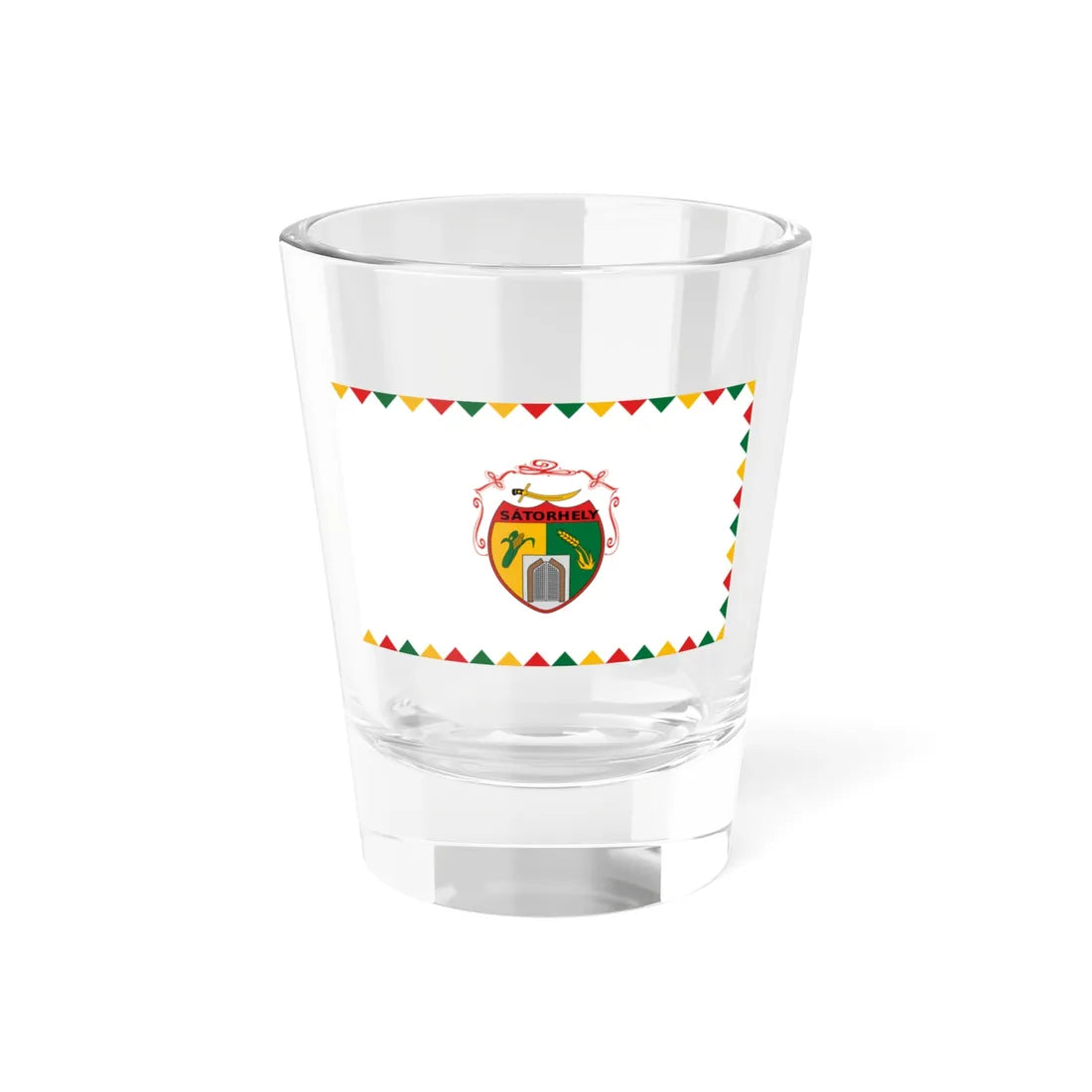Flag of Satorhely (Hungary) Shot Glass 1.5oz 1.5oz - Go Mug Yourself
