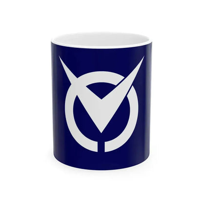 Flag of Satosho Okayama (Japan) White Coffee Mug 11oz - Go Mug Yourself