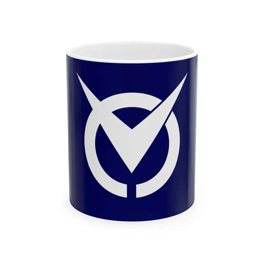 Flag of Satosho Okayama (Japan) White Coffee Mug 11oz - Go Mug Yourself