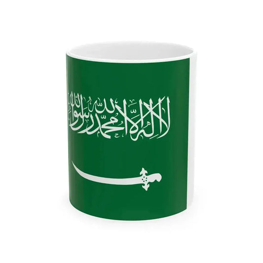 Flag of Saudi Arabia 1932-1934 (Saudi Arabia) White Coffee Mug 11oz - Go Mug Yourself