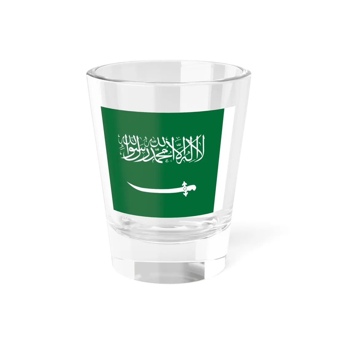 Flag of Saudi Arabia 1934-1938 (Saudi Arabia) Shot Glass 1.5oz 1.5oz - Go Mug Yourself