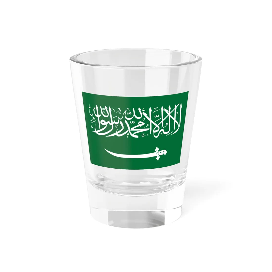 Flag of Saudi Arabia 1938-1973 (Saudi Arabia) Shot Glass 1.5oz 1.5oz - Go Mug Yourself