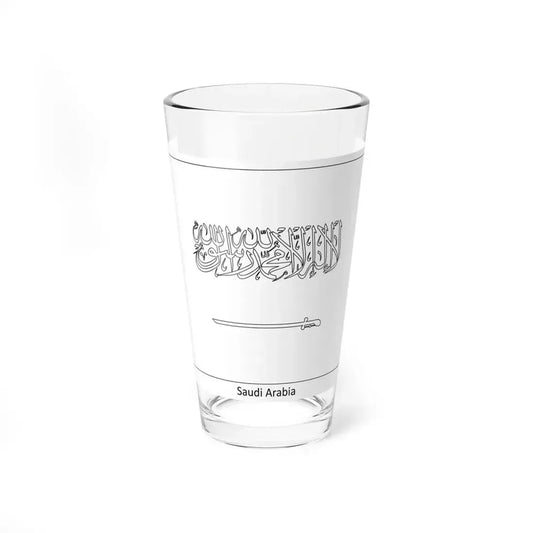 Flag of Saudi Arabia colouring page (Saudi Arabia) Pint Glass 16oz 16oz - Go Mug Yourself