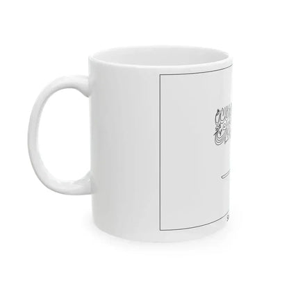 Flag of Saudi Arabia colouring page (Saudi Arabia) White Coffee Mug - Go Mug Yourself