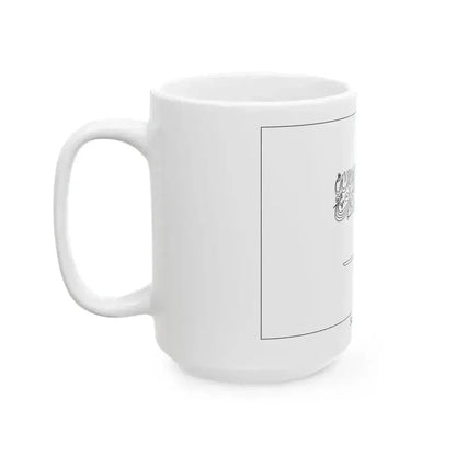 Flag of Saudi Arabia colouring page (Saudi Arabia) White Coffee Mug - Go Mug Yourself