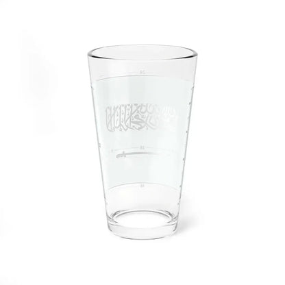 Flag of Saudi Arabia construction sheet (Saudi Arabia) Pint Glass 16oz - Go Mug Yourself