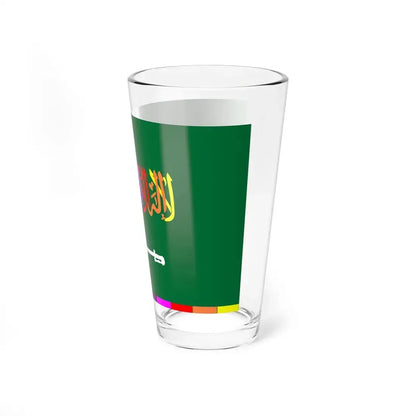 Flag of Saudi Arabia in order of writing later over (Saudi Arabia) Pint Glass 16oz - Go Mug Yourself