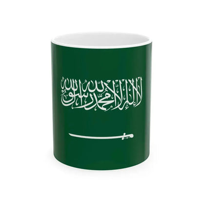 Flag of Saudi Arabia (Saudi Arabia) White Coffee Mug 11oz - Go Mug Yourself