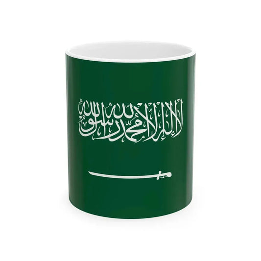 Flag of Saudi Arabia (Saudi Arabia) White Coffee Mug 11oz - Go Mug Yourself