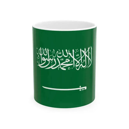 Flag of Saudi Arabia type 1 (Saudi Arabia) White Coffee Mug 11oz - Go Mug Yourself