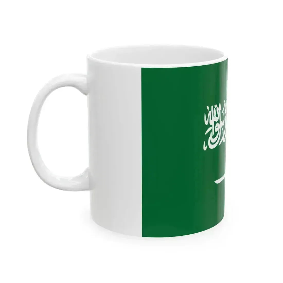 Flag of Saudi Arabia type 3 (Saudi Arabia) White Coffee Mug - Go Mug Yourself