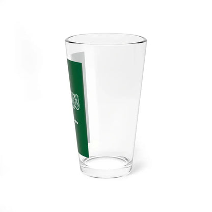 Flag of Saudi Arabia vertical (Saudi Arabia) Pint Glass 16oz - Go Mug Yourself