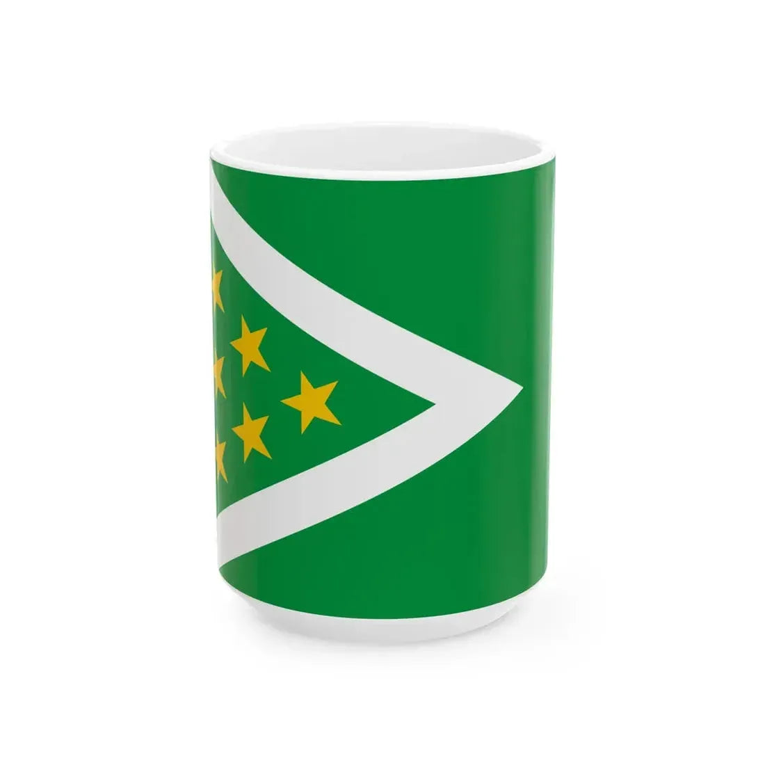 Flag of Sauga Estonia (Estonia) White Coffee Mug 15oz - Go Mug Yourself