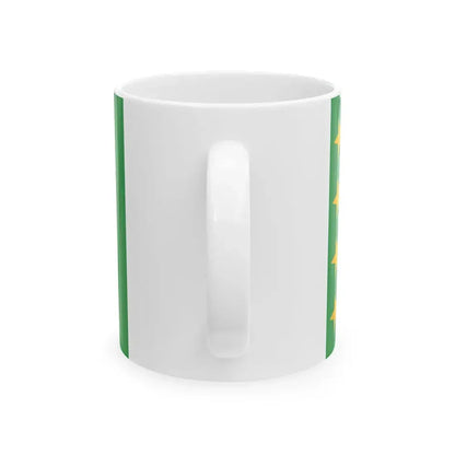 Flag of Sauga Estonia (Estonia) White Coffee Mug - Go Mug Yourself