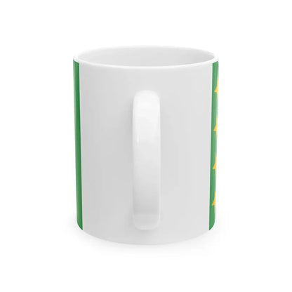Flag of Sauga Estonia (Estonia) White Coffee Mug - Go Mug Yourself