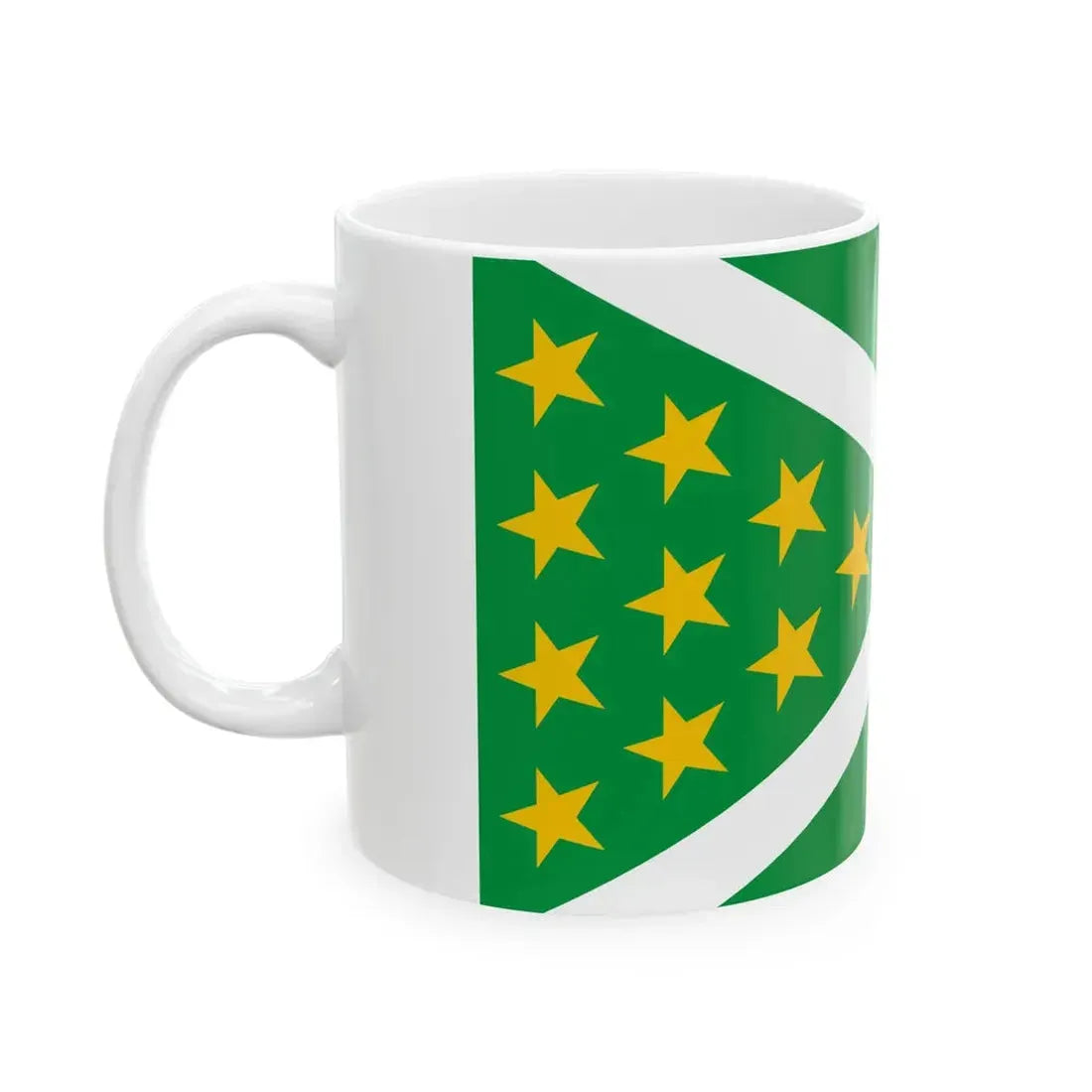 Flag of Sauga Estonia (Estonia) White Coffee Mug - Go Mug Yourself