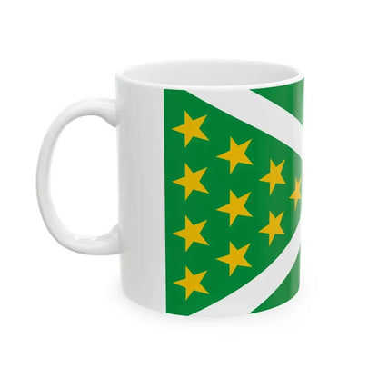 Flag of Sauga Estonia (Estonia) White Coffee Mug - Go Mug Yourself