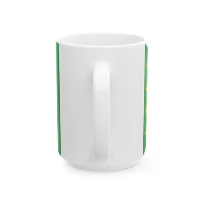 Flag of Sauga Estonia (Estonia) White Coffee Mug - Go Mug Yourself