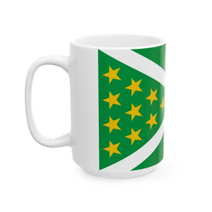 Flag of Sauga Estonia (Estonia) White Coffee Mug - Go Mug Yourself