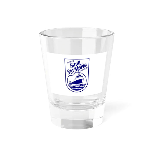 Flag of Sault Ste. Marie Michigan (United States) Shot Glass 1.5oz 1.5oz - Go Mug Yourself