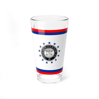 Flag of Savannah, Georgia - Pint Glass 16oz 16oz - Go Mug Yourself