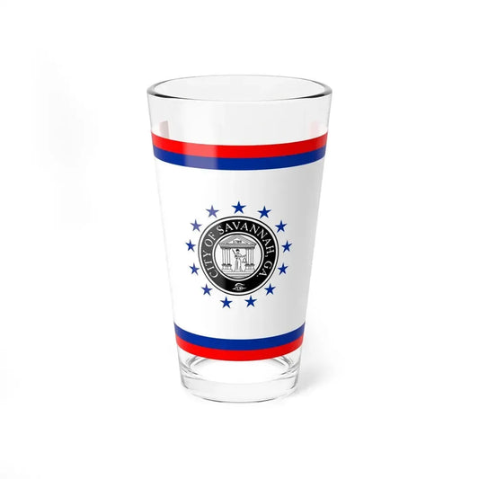 Flag of Savannah, Georgia - Pint Glass 16oz 16oz - Go Mug Yourself