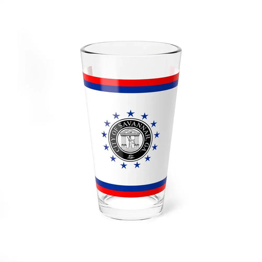 Flag of Savannah, Georgia - Pint Glass 16oz 16oz - Go Mug Yourself