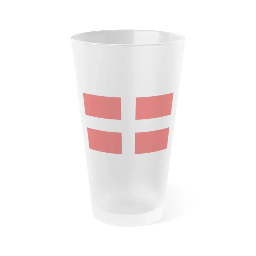 Flag of Savoie France - Frosted Pint Glass 16oz 16oz Frosted - Go Mug Yourself