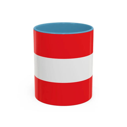Flag of Savona Italy - Accent Coffee Mug 11oz Light Blue - Go Mug Yourself