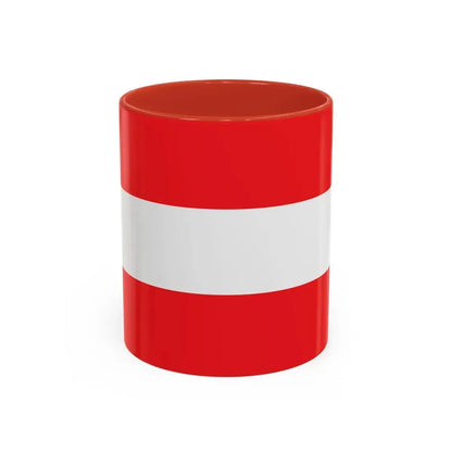 Flag of Savona Italy - Accent Coffee Mug 11oz Red - Go Mug Yourself