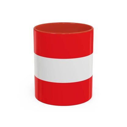 Flag of Savona Italy - Accent Coffee Mug 11oz Red - Go Mug Yourself