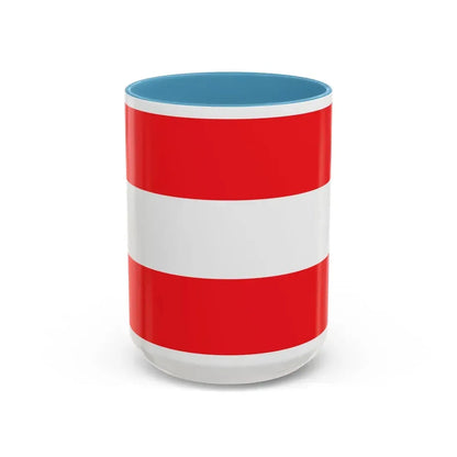 Flag of Savona Italy - Accent Coffee Mug 15oz Light Blue - Go Mug Yourself