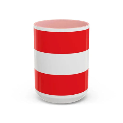 Flag of Savona Italy - Accent Coffee Mug 15oz Pink - Go Mug Yourself