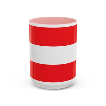 Flag of Savona Italy - Accent Coffee Mug 15oz Pink - Go Mug Yourself