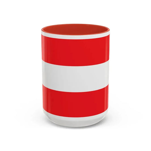 Flag of Savona Italy - Accent Coffee Mug 15oz Red - Go Mug Yourself