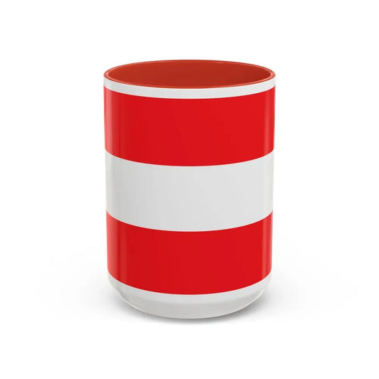 Flag of Savona Italy - Accent Coffee Mug 15oz Red - Go Mug Yourself