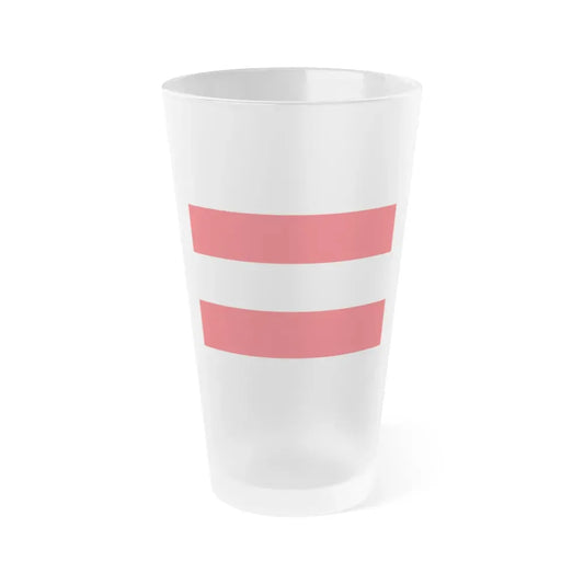 Flag of Savona Italy - Frosted Pint Glass 16oz 16oz Frosted - Go Mug Yourself