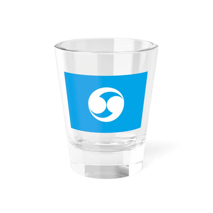 Flag of Sawara Hokkaido 1917-2005 (Japan) Shot Glass 1.5oz 1.5oz - Go Mug Yourself
