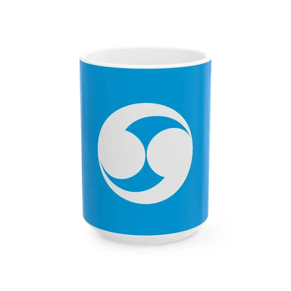 Flag of Sawara Hokkaido 1917-2005 (Japan) White Coffee Mug 15oz - Go Mug Yourself