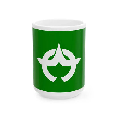 Flag of Sawauchi Iwate 1957-2005 (Japan) White Coffee Mug 15oz - Go Mug Yourself